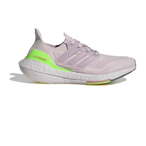 NEW Adidas Ultraboost 21 Women’s Running Shoes Lilac Lime Size 7 S23843 - Picture 3 of 8